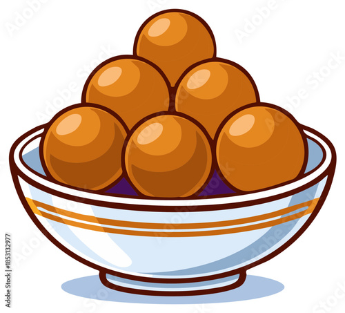 A bowl overflowing with round golden fried balls of sweet dough a delectable dessert.