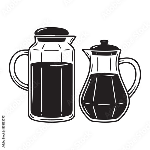 Coffee or tea jugs for morning beverage routine