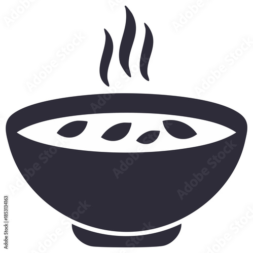 Steaming Bowl of Soup with Seeds