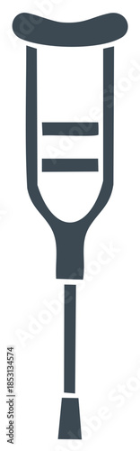Supportive Crutch Icon for Injury Assistance and Mobility Aid