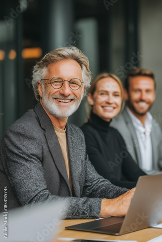 Positive Business Professionals Engaging in a Productive Office Meeting