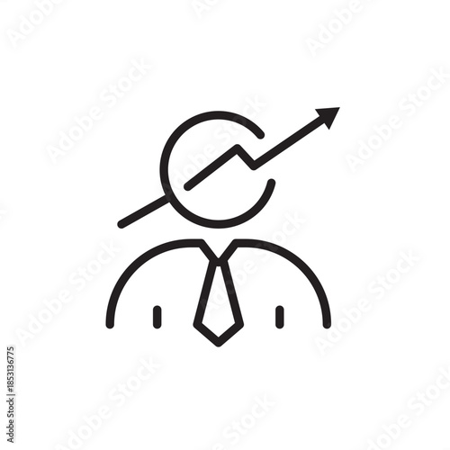 Predictive HR icon symbolizing workforce forecasting, people analytics, and data-driven insights, representing talent trend projection, future staffing needs, employee behavior modeling, and foresight