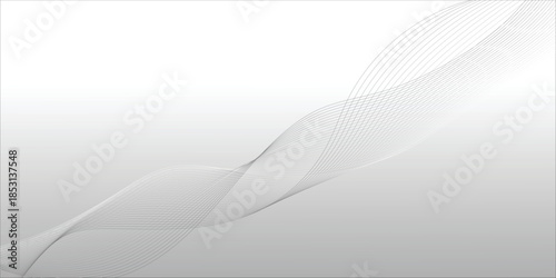 Abstract black and white  vector illustration featuring futuristic wave lines and a digital motion flow design for a professional business technology background wallpaper