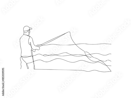 Simple Fishing Line Sketch