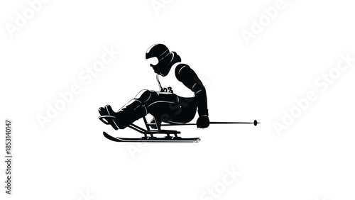 Sledge Athlete Silhouette | Winter Sports Motion Vector
Sledge Sport Silhouette Vector | Winter Sports Athlete Illustration