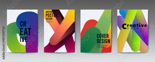 colorful abstract poster design templates for creative projects