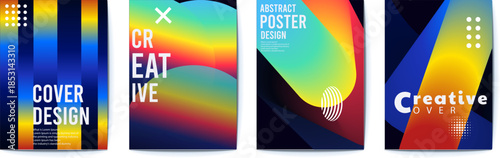 Vibrant Abstract Poster Designs for Creative Cover Templates