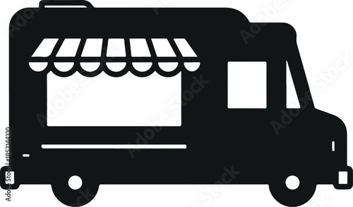 Mobile food truck vector art