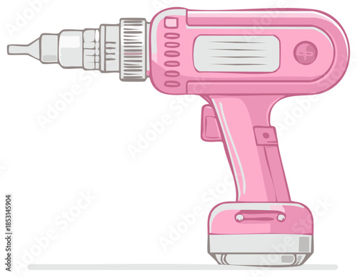 Pink Power Drill Tool for Home Improvement and DIY Projects