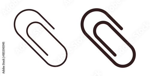 Clip icons. thin line and glyph vector icons pack on white background