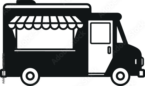 Mobile food truck serving