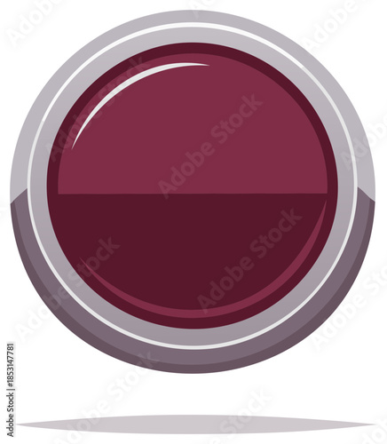 Free Download Abstract Maroon Circular Icon with Glossy Finish and Silver Ring Design - GFXLoad