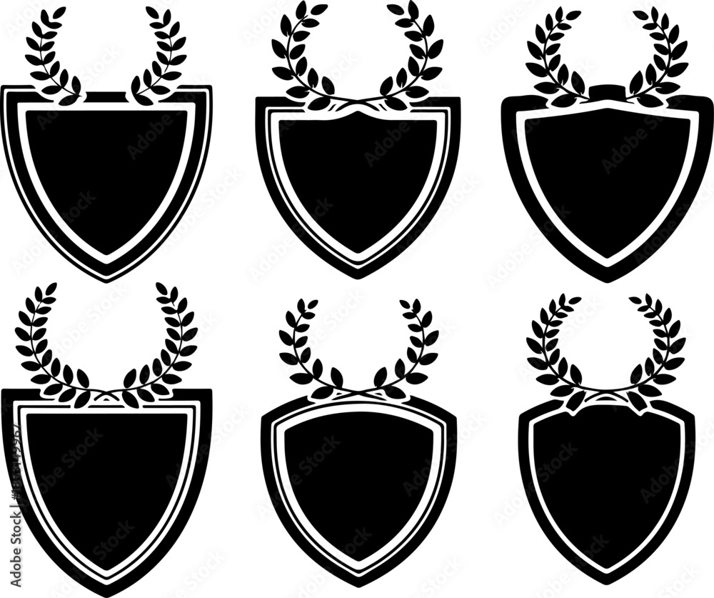Obraz premium Royal Crest Shield Emblem Vector Illustration