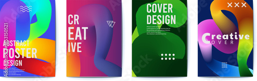 Colorful abstract poster and cover design templates