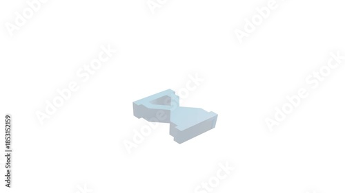 3d render of a glass cube
