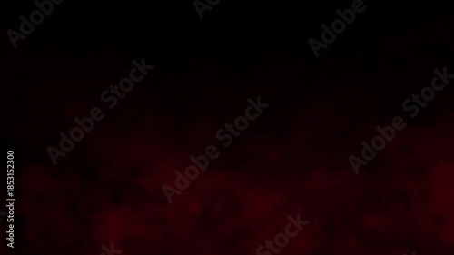 Rising red smoke motion. Red cloud isolated on black screen background. steam effect. 4k video loop 