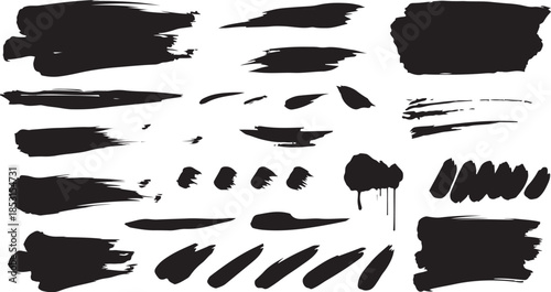 Brush strokes vector illustration