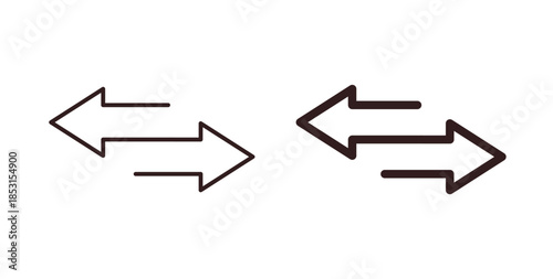 Exchange icons. thin line and glyph vector icons pack on white background