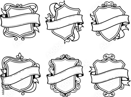 Royal Crest Shield Emblem Vector Illustration