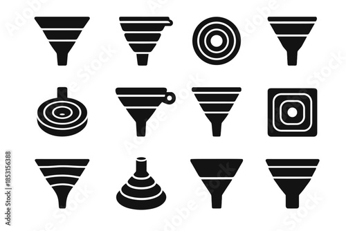 Spout funnel grip icon icons collapse ridge collapsible vector flexible ring