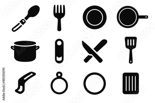 Outdoor camp foldable vector outline slab kitchen spatula pad icon icons compact