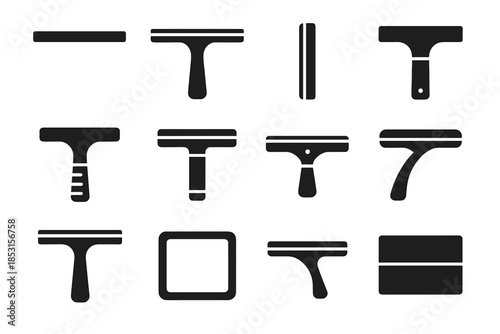 Vector panel bar window icon frame tile blade squeegee mount icons arc