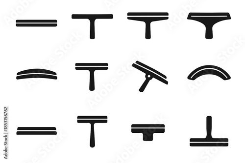 Window slim plate icon long vector tile edge icons wiper line support
