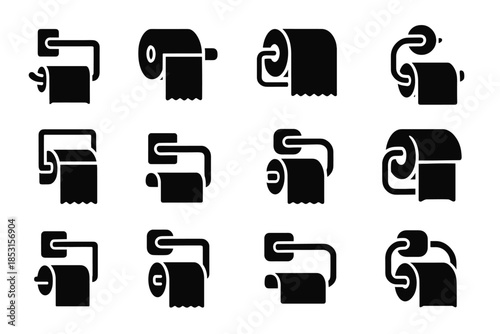 Bar paper icon holder wall frame mount plate contour ridge slab vector