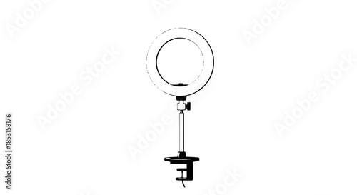 Studio Ring Light with Adjustable Stand and Mount for Professional Photography and Video Shoots.