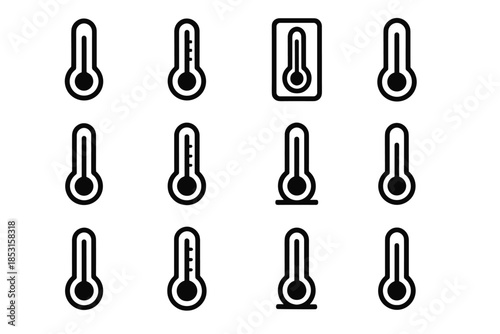 Plate ridge indicator frame vector support icon compact thermometer minimal stabilizer contour