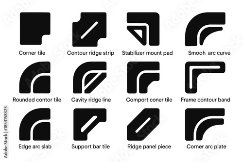 Pad slab ridge frame vector icon edge icons wrap bar stabilizer piece