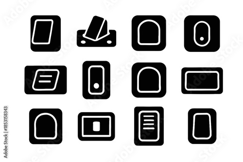 Icon vector contour strip support switch cavity ridge lamp arc modern toggle