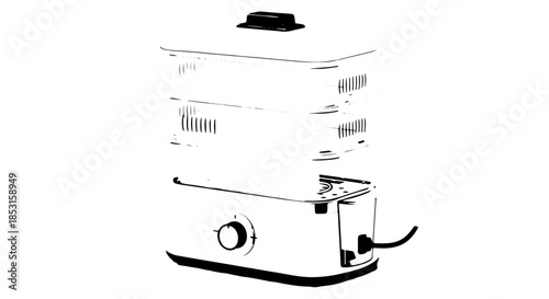 Vintage white toaster with chrome accents showcased as a classic kitchen appliance in a studio shot.