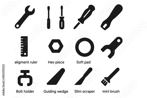 Tools hinge vector mini replacement seat key wrench grip ring flat brush