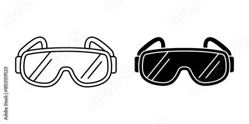 Pair of protective goggles