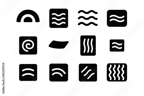 Mark arc icon vector icons tiny modern tile ripple heating contour band