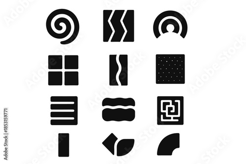 Strip micro groove tile icon grid slab narrow piece modern ridge vector