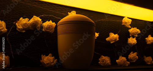 an urn on display panorama