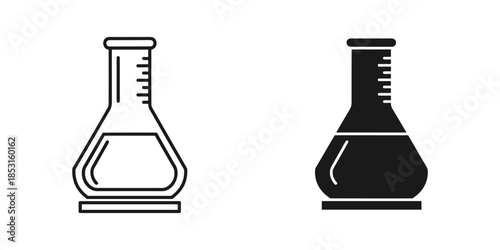 Two laboratory beakers