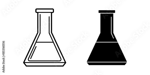 Two laboratory flasks