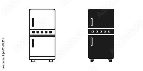 Two side-by-side refrigerators