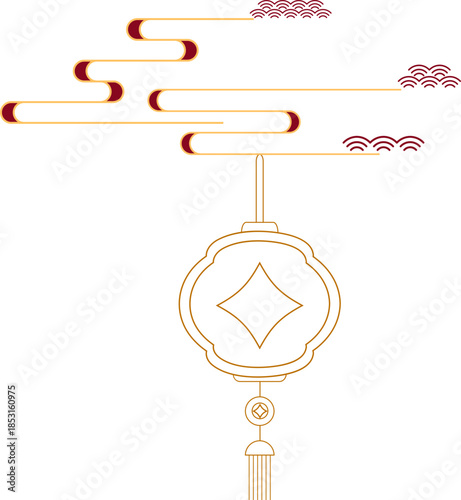 Chinese Festival Cloud And Lantern Ornament