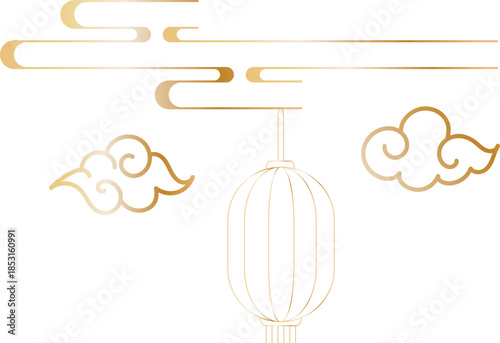 Chinese Cloud And Lantern Elegant Ornament