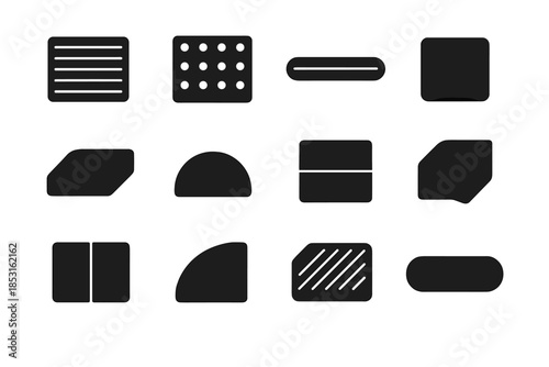 Slip patch plate ribbed curve vector pad anti ridge tiny grip icon