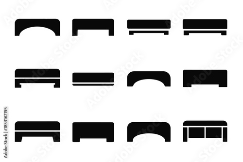 Leg block vector slab icon ridge bed tiny unit arc under