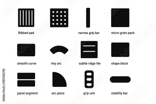 Grain vector unit stability micro tile anti ribbed slip subtle icon pad