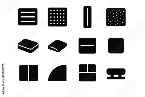 Block icon pad grain anti segment subtle vector slip bar traction unit