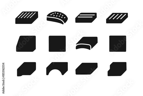 Contour tile dotted texture icon vector piece step icons grain slab strip