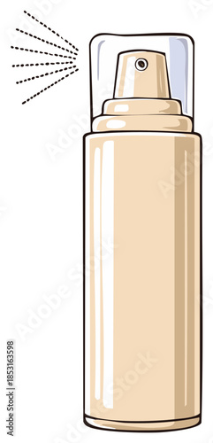 Aerosol spray bottle dispensing mist spray with a protective cap