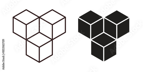 Inventory icons. thin line and glyph vector icons pack on white background